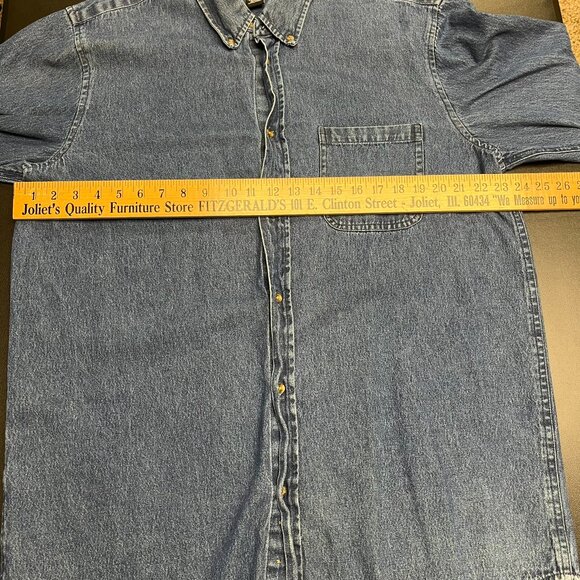 Consensus Sportswear Blue Denim Jacket size Large Tall - Picture 5 of 6